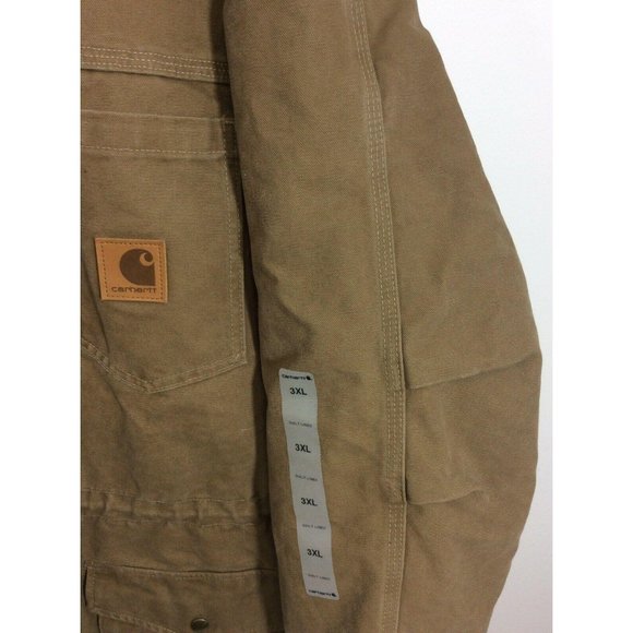 NEW CARHARTT Mens 3XL Brown Fleece Quilt Lined - Picture 5 of 11